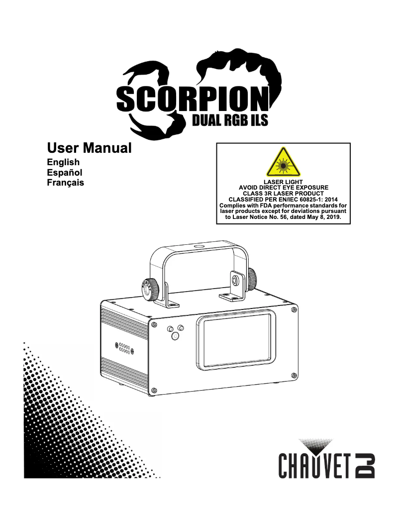 Image de la première page du manuel de l'appareil Scorpion Dual RGB ILS