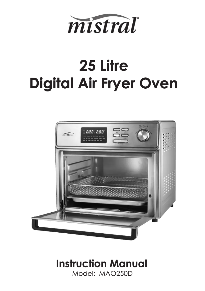 Page 1 de la notice Manuel utilisateur Mistral MAO250D