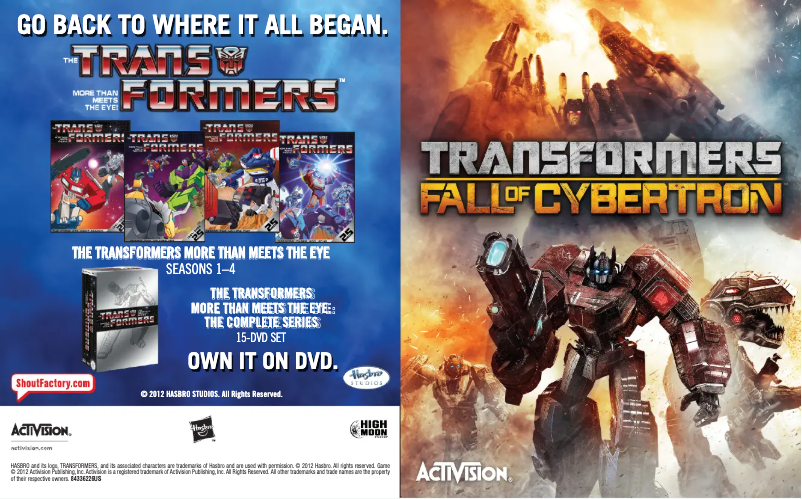 Page 1 de la notice Manuel utilisateur Sony Transformers - Fall of Cybertron (Playstation 3)