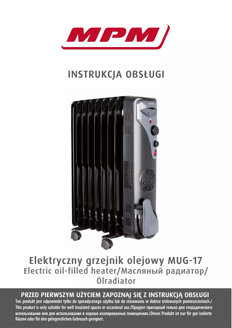 Page 1 de la notice Manuel utilisateur MPM MUG-17
