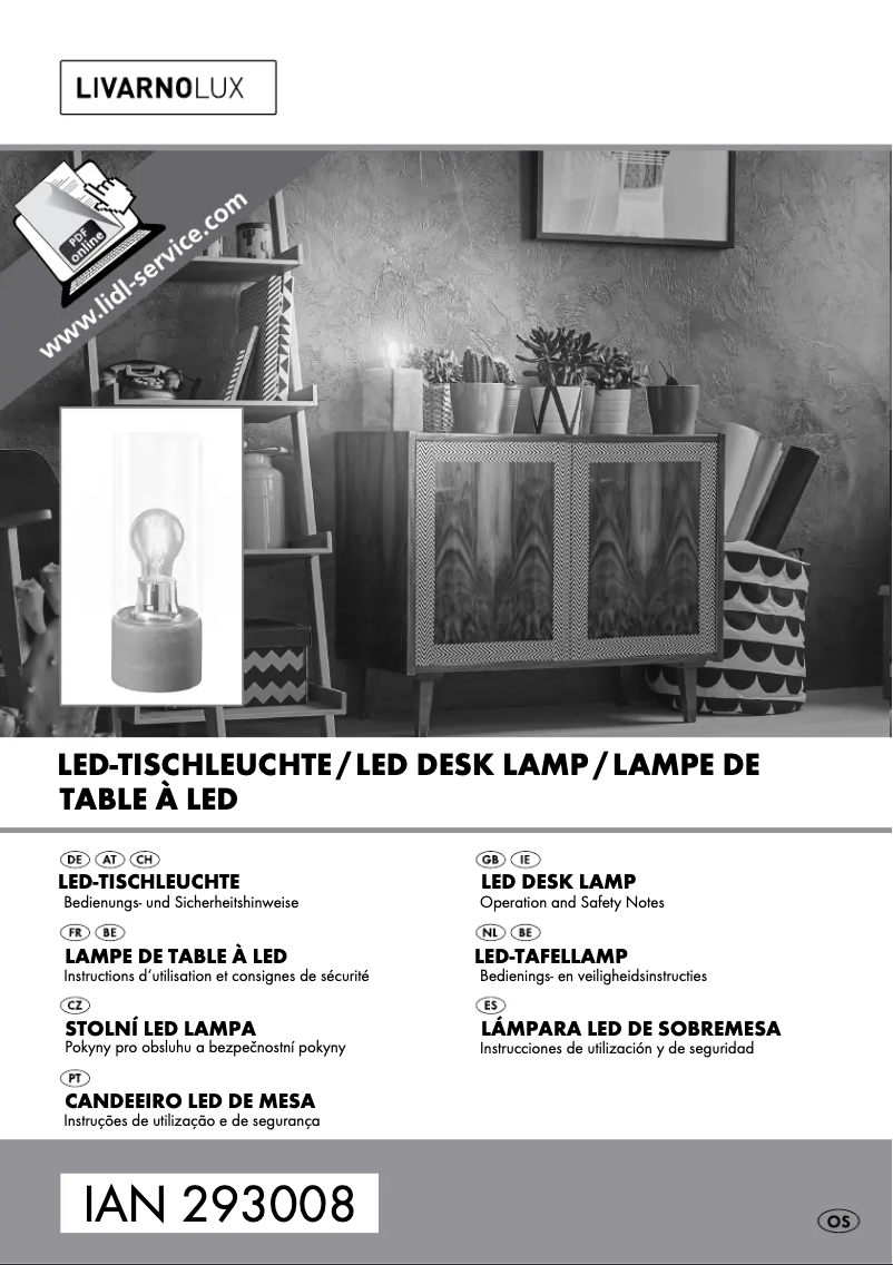 Page 1 de la notice Manuel utilisateur Livarno Lux IAN 293008