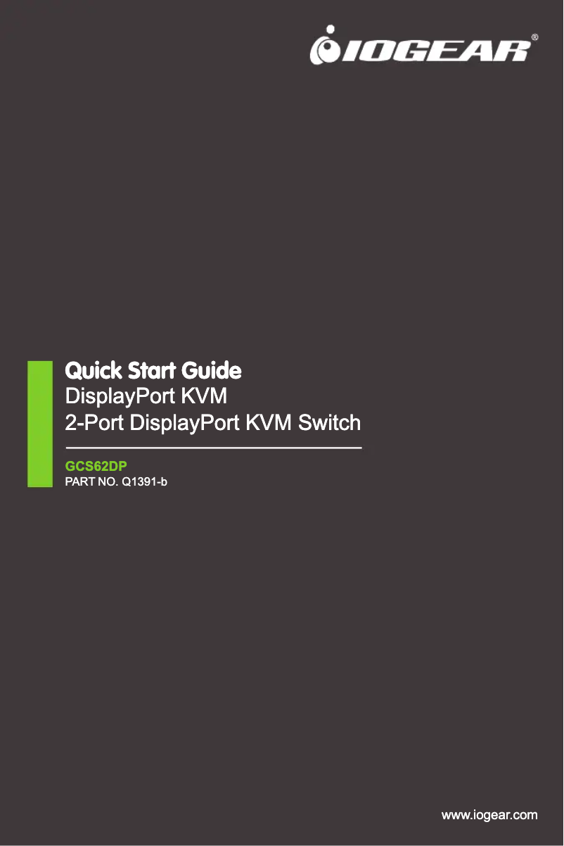 Page n°1 - Guide de démarrage rapide iogear GCS62