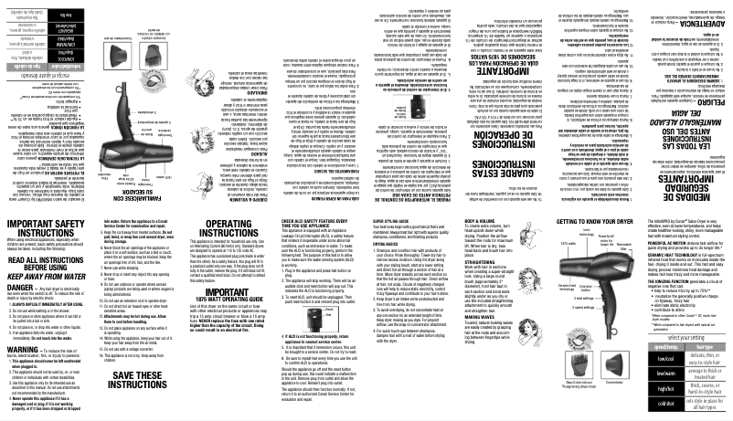 Page 1 de la notice Manuel utilisateur Conair 575GNX