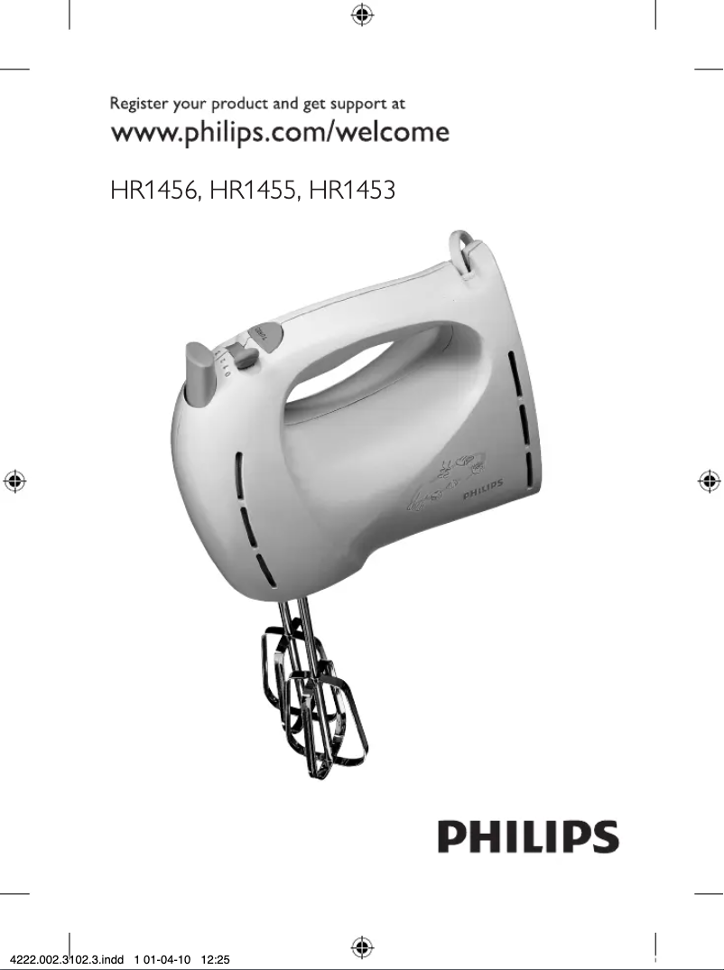 Page 1 de la notice Manuel utilisateur Philips Daily Collection HR1453