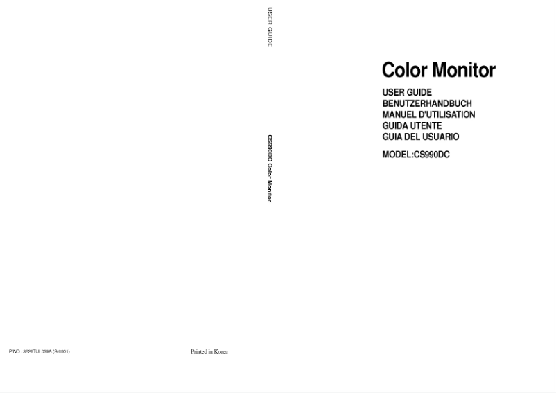 Image de la première page du manuel de l'appareil CS990C