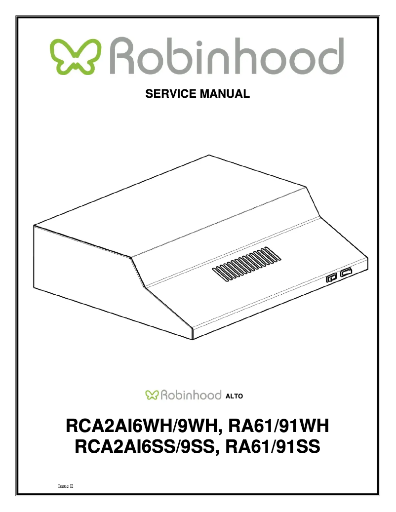 Page n°1 - Manuel utilisateur Robinhood RCA 900