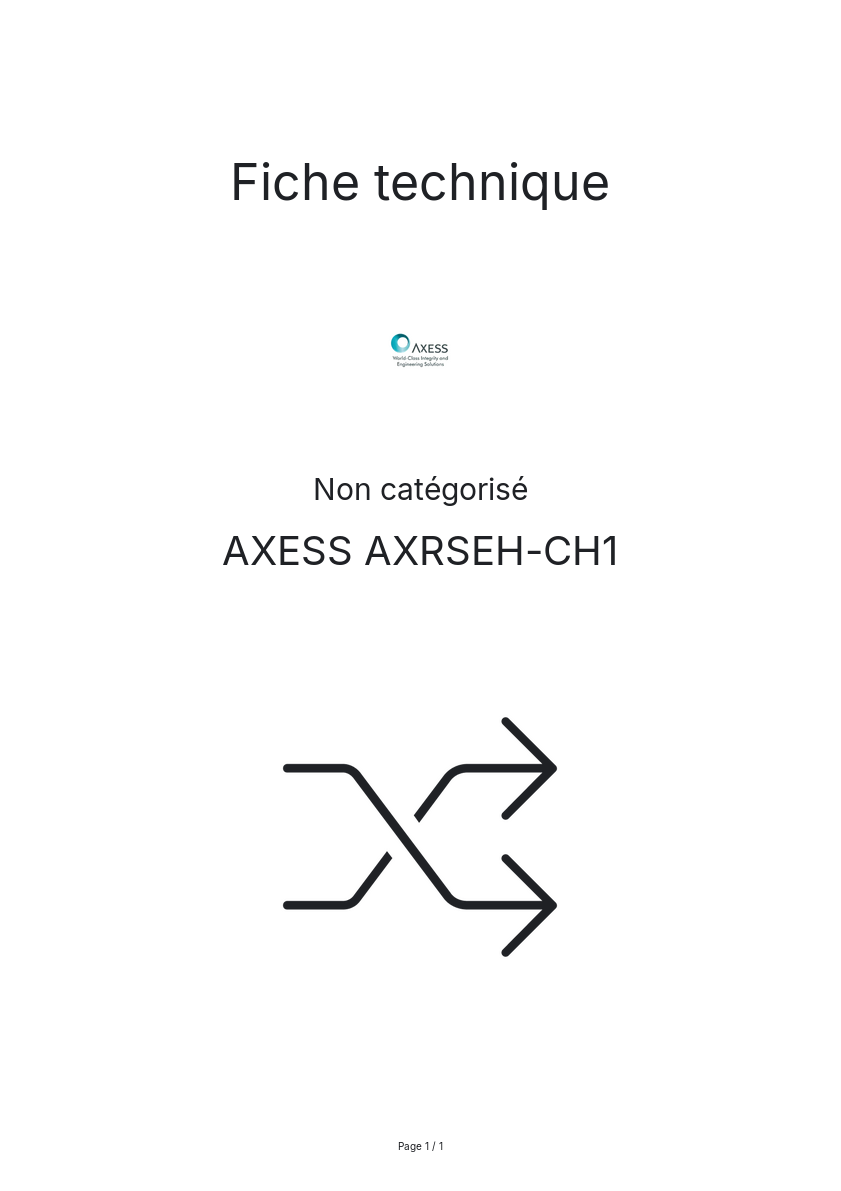 Image de la première page du manuel de l'appareil AXRSEH-CH1