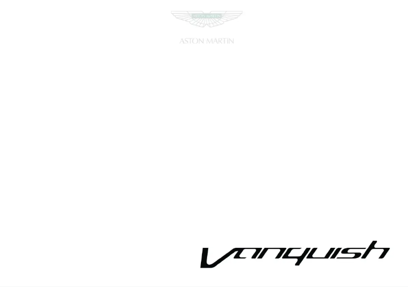 Página 1 del manual Manual de usuario Aston Martin Vanquish (2013)