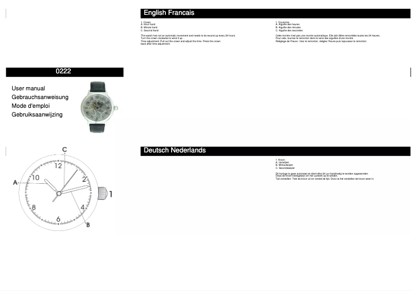 Page 1 de la notice Manuel utilisateur Davis 0222