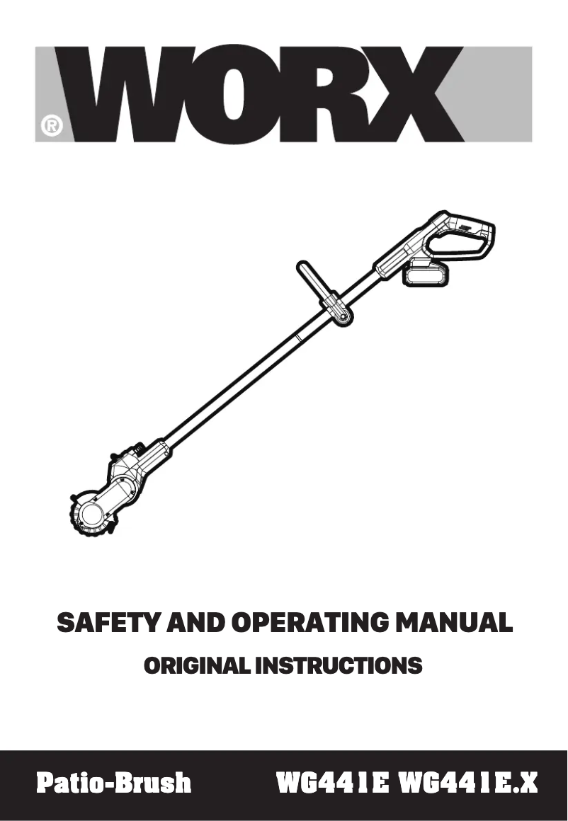 Image de la première page du manuel de l'appareil WG441E