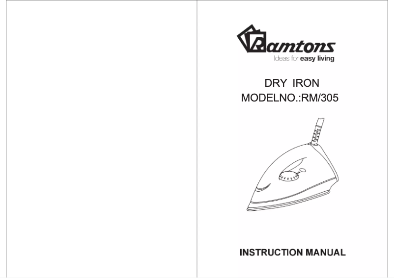 Page n°1 - Manuel utilisateur Ramtons RM/305