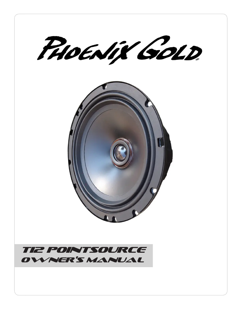 Page n°1 - Manuel utilisateur Phoenix Gold TI257PS