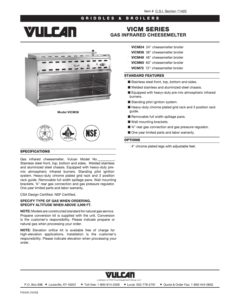 Image de la première page du manuel de l'appareil VICM36