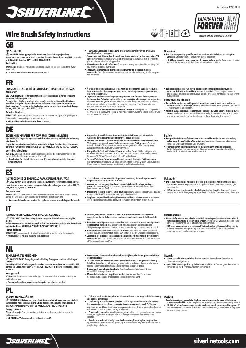 Page n°1 - Manuel utilisateur Silverline 969731