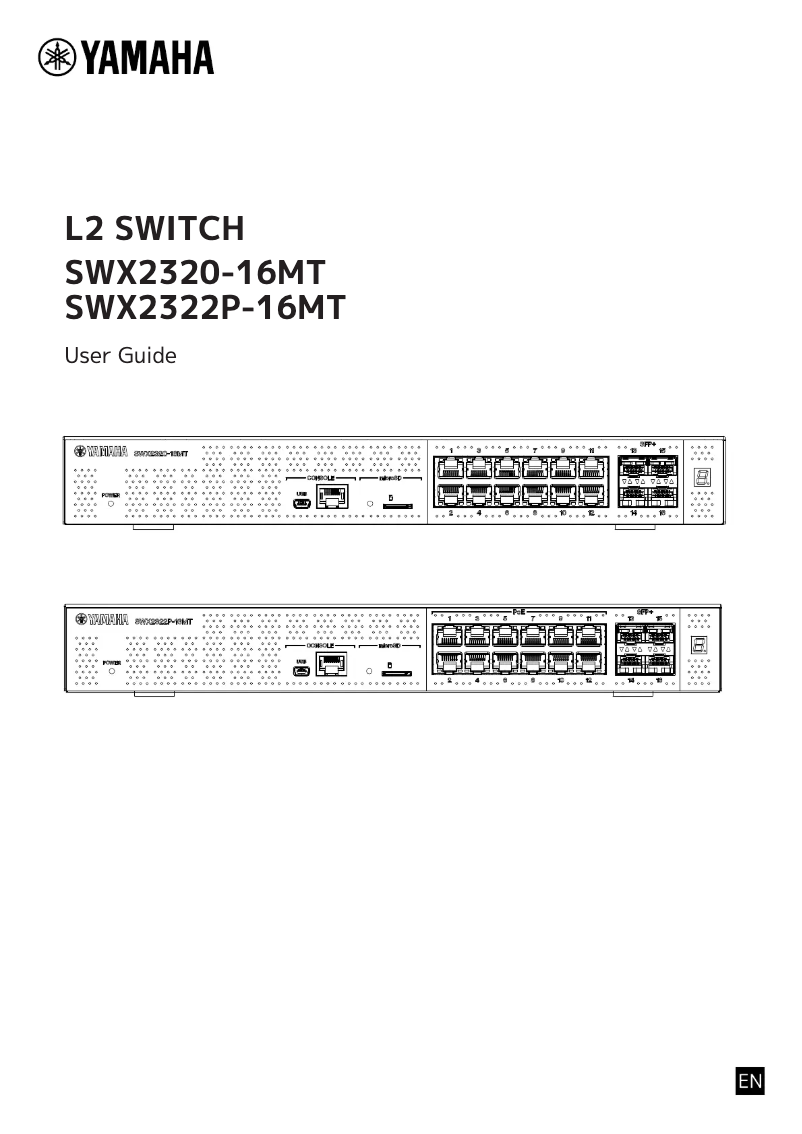 Page 1 de la notice Manuel utilisateur Yamaha SWX2320-16MT