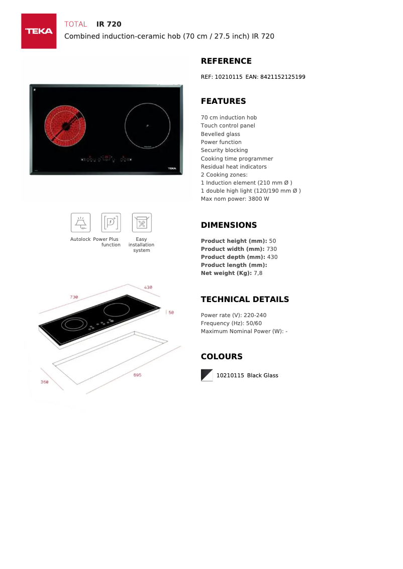 Image de la première page du manuel de l'appareil IR 720