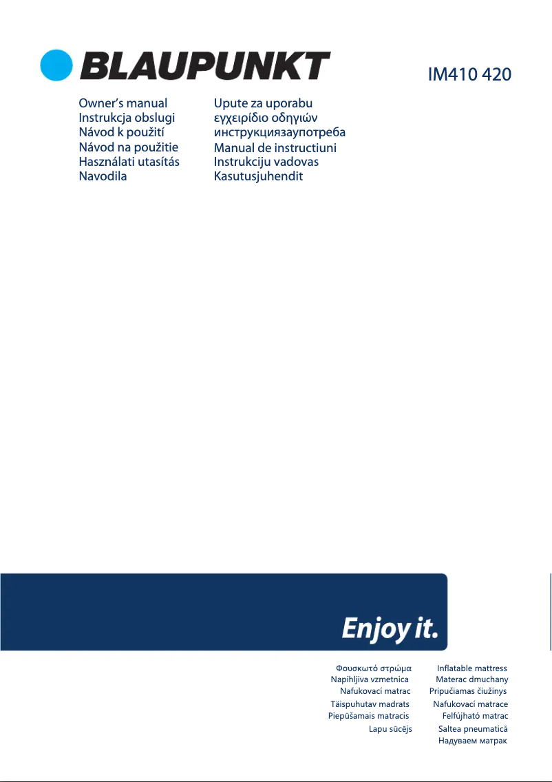 Page 1 de la notice Manuel utilisateur Blaupunkt IM410