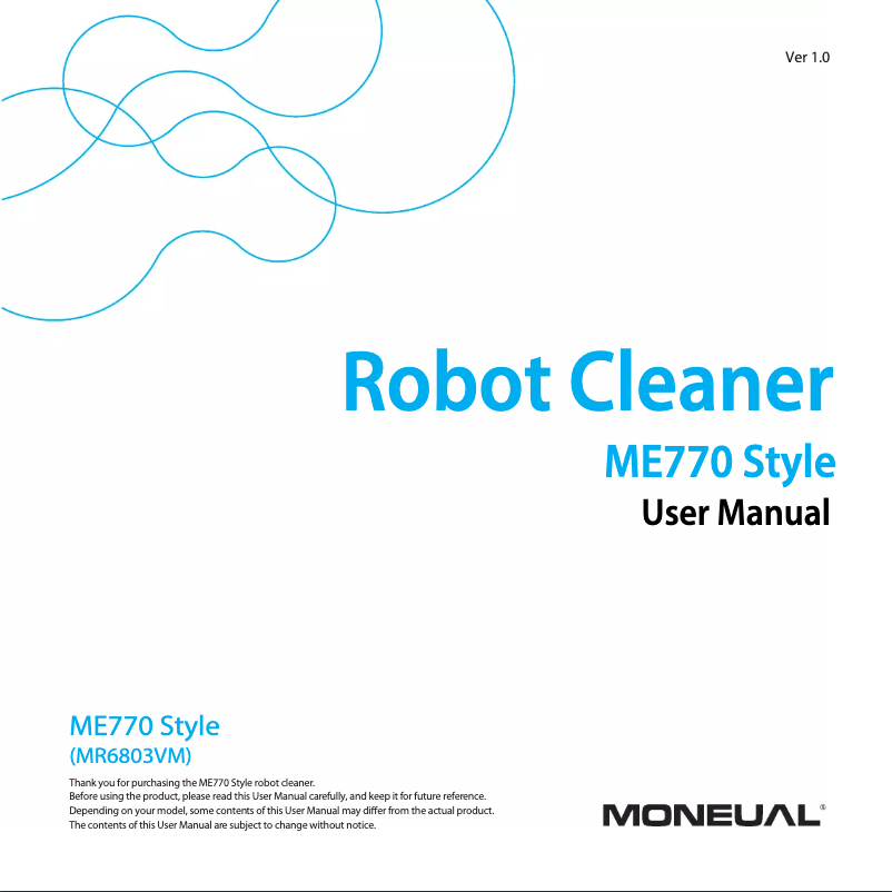 Image de la première page du manuel de l'appareil ME770 Style