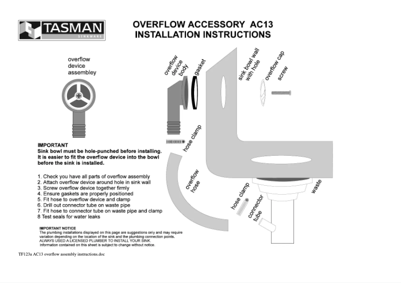 Imagen de la primera página del manual del dispositivo AC13