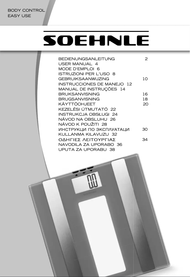 Page n°1 - Manuel utilisateur Soehnle Body Control Easy Use