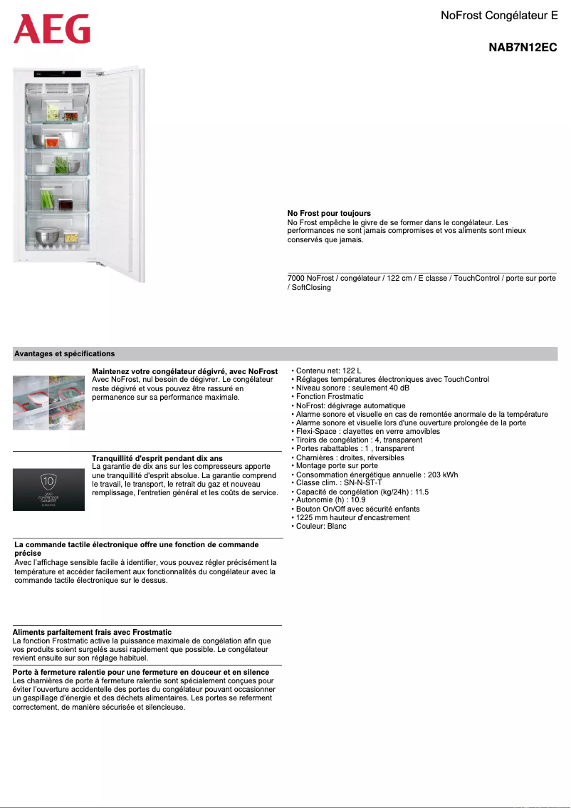 Image de la première page du manuel de l'appareil NAB7N12EC