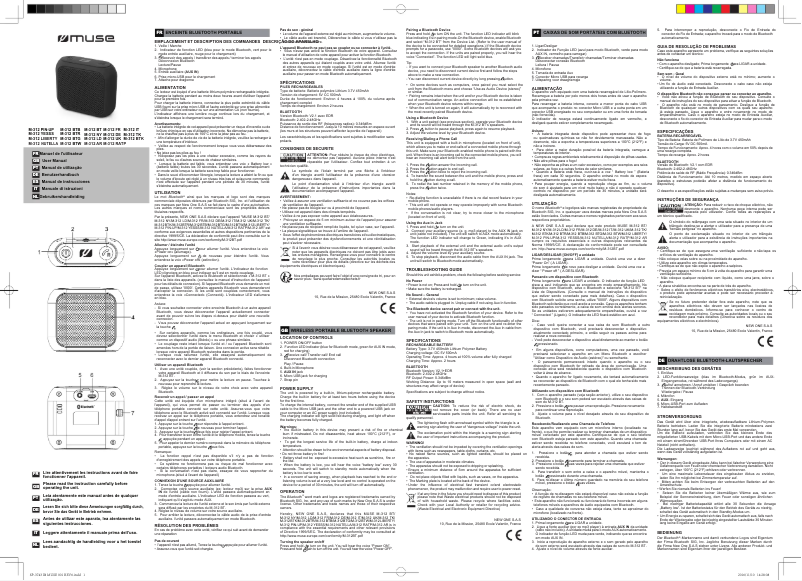 Page n°1 - Manuel utilisateur Muse M-312 PIN-UP