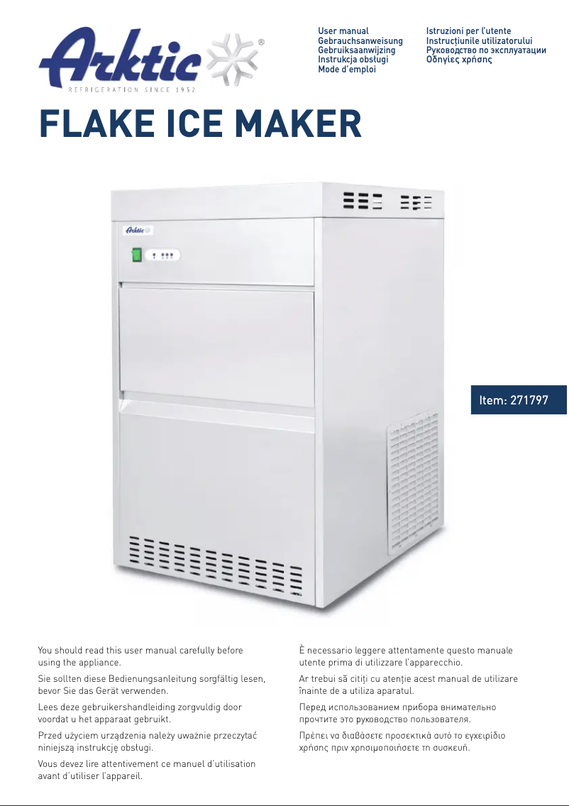 Page 1 de la notice Manuel utilisateur Arktic 271797