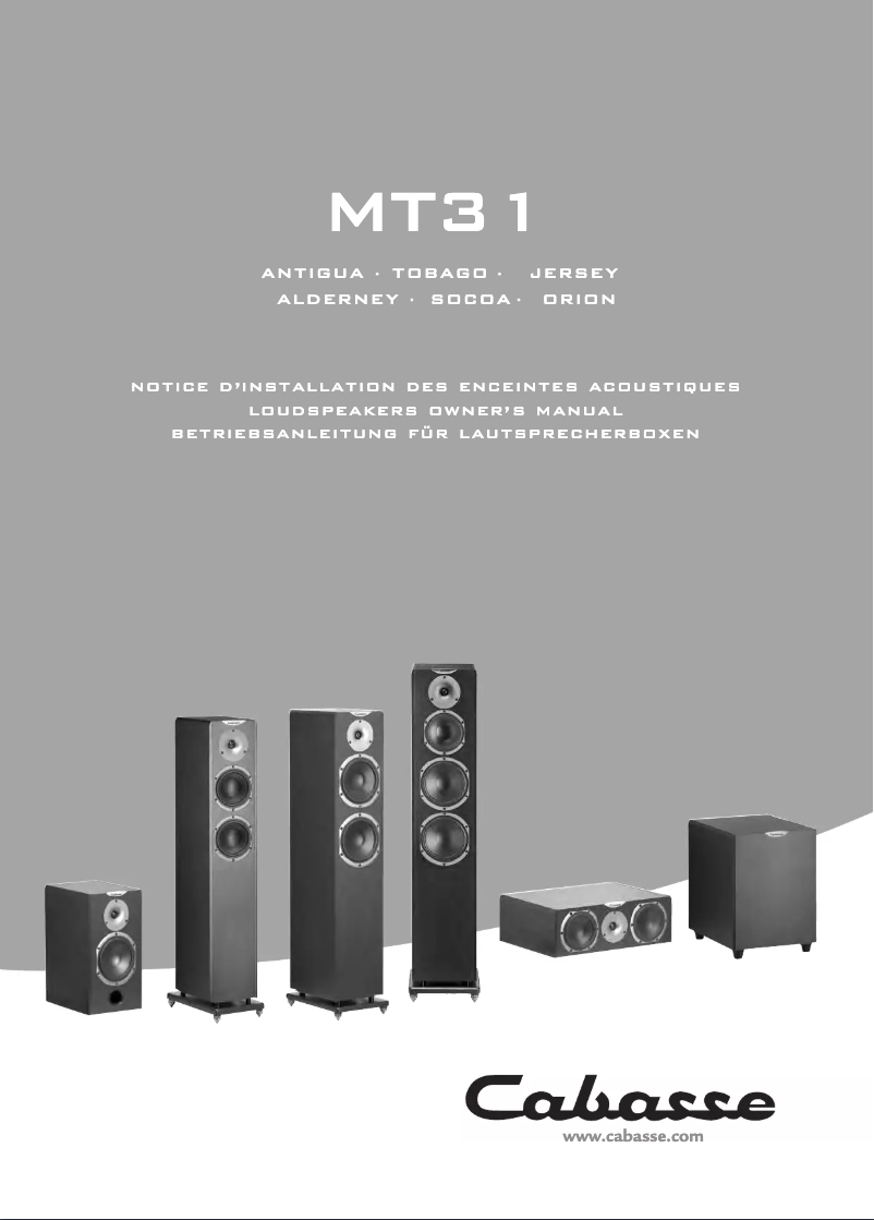 Image de la première page du manuel de l'appareil Jersey MT31