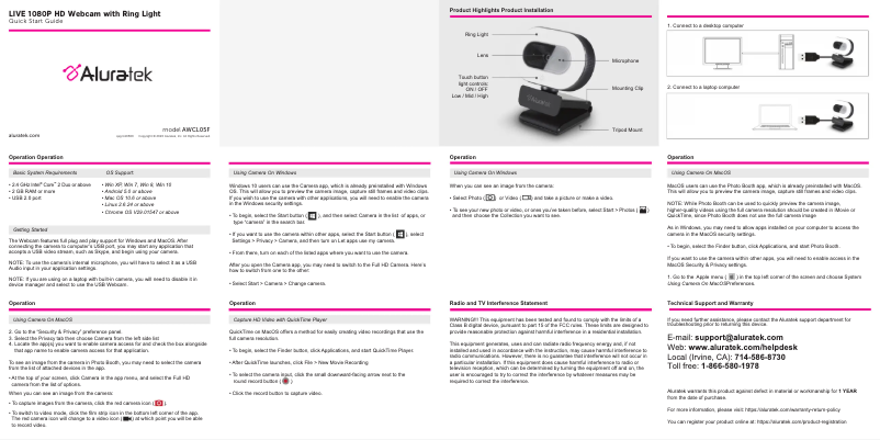 Page 1 of the manual Instruction Manual Aluratek AWCL05F