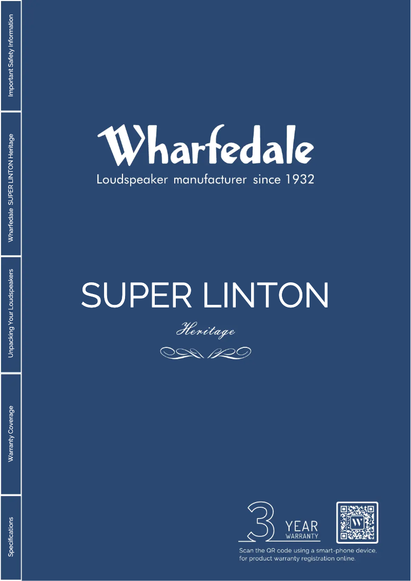 Page 1 de la notice Manuel utilisateur Wharfedale Super Linton