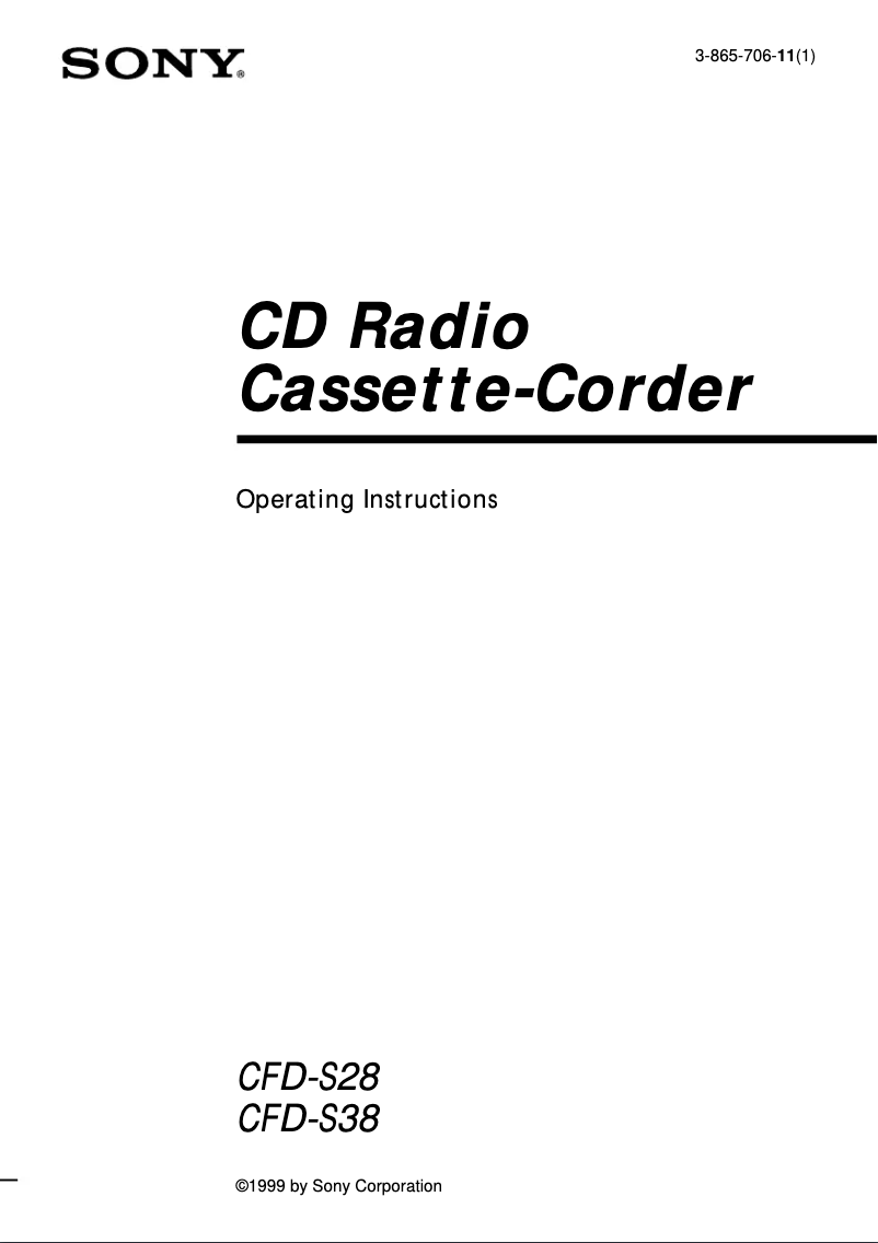 Image de la première page du manuel de l'appareil CFD-S38