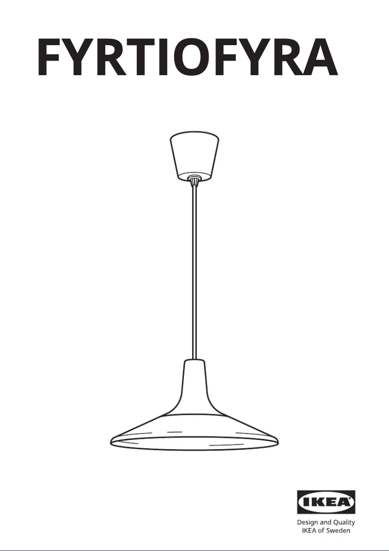 Page 1 de la notice Manuel utilisateur Ikea FYRTIOFYRA 705.160.19