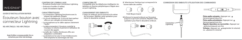 Image de la première page du manuel de l'appareil NS-HPLTNG23