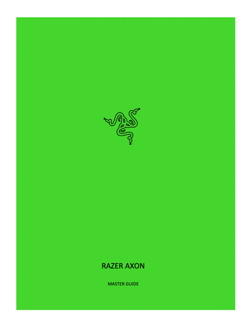 First page image of the manual for Axon