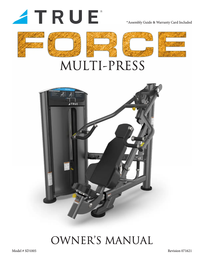 Image de la première page du manuel de l'appareil Force SD1005