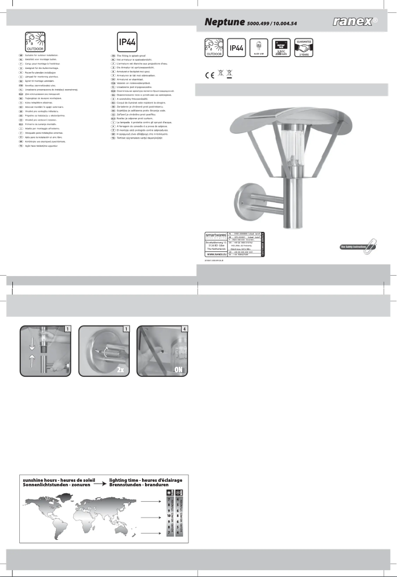Page n°1 - Manuel utilisateur Smartwares 10.004.54