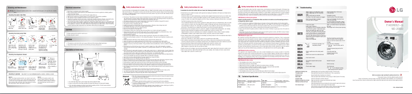 Page 1 de la notice Manuel utilisateur LG F1403RDS