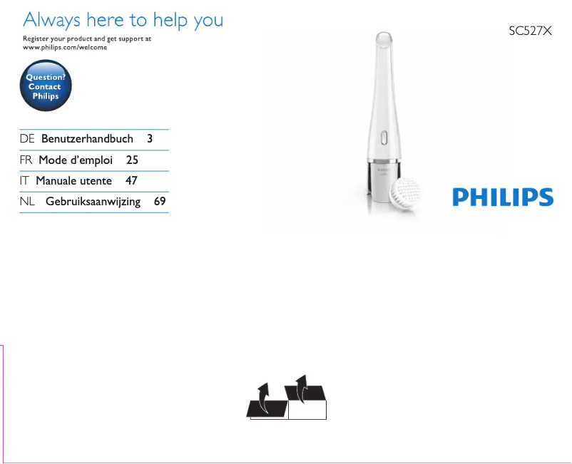 Page 1 de la notice Manuel utilisateur Philips VisaPure Essential SC5273