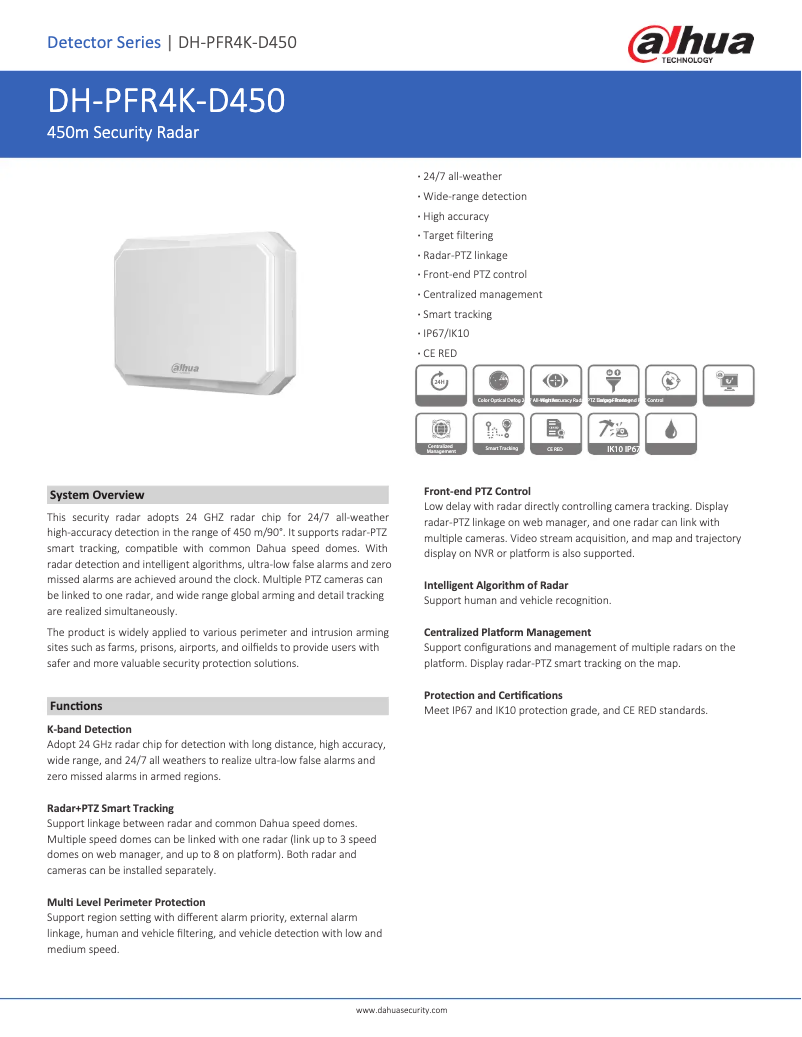 Image de la première page du manuel de l'appareil PFR4K-D450