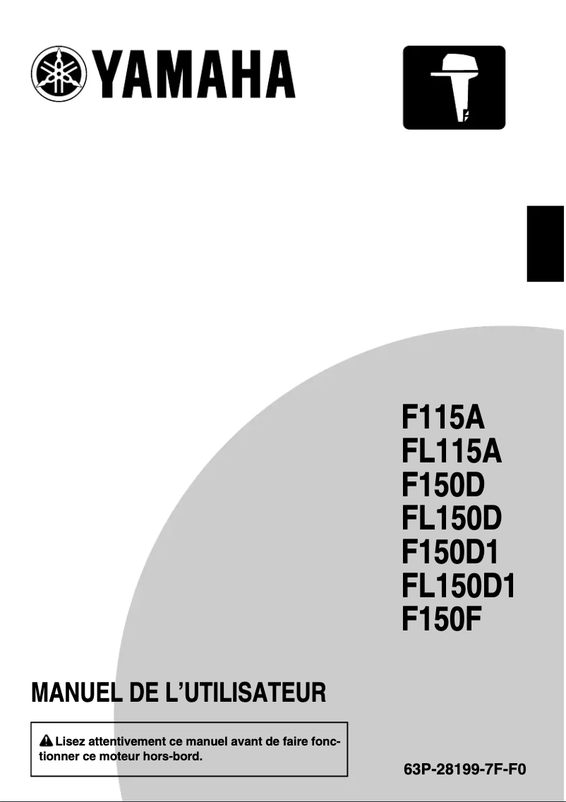 Image de la première page du manuel de l'appareil FL150 (2015)