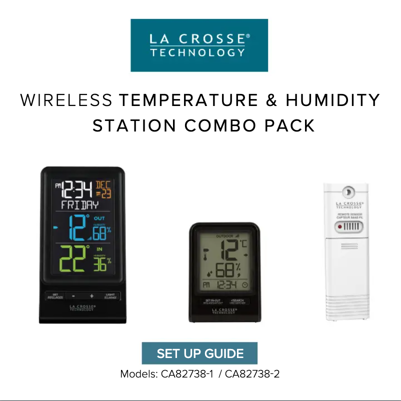 Page n°1 - Manuel utilisateur La Crosse Technology CA82738