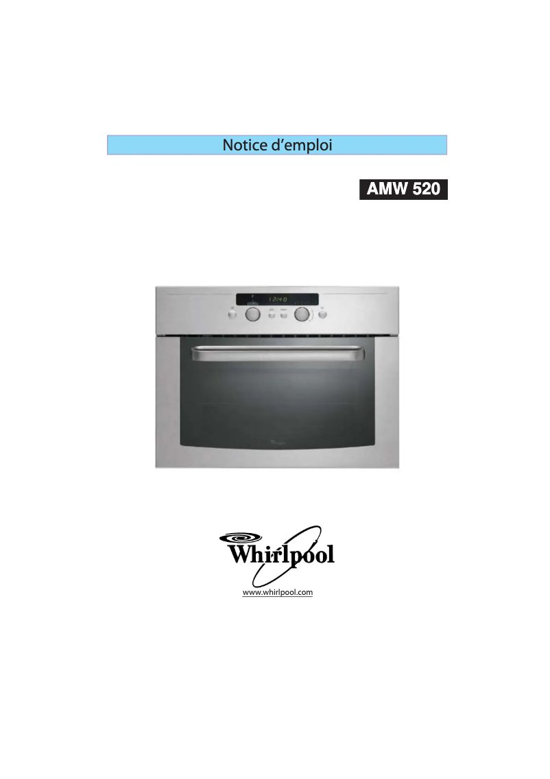 Page 1 de la notice Manuel utilisateur Whirlpool AMW 520 AL