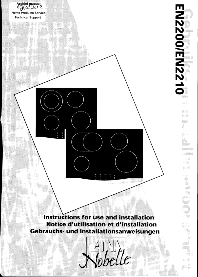 Page 1 de la notice Manuel utilisateur Etna EN2200