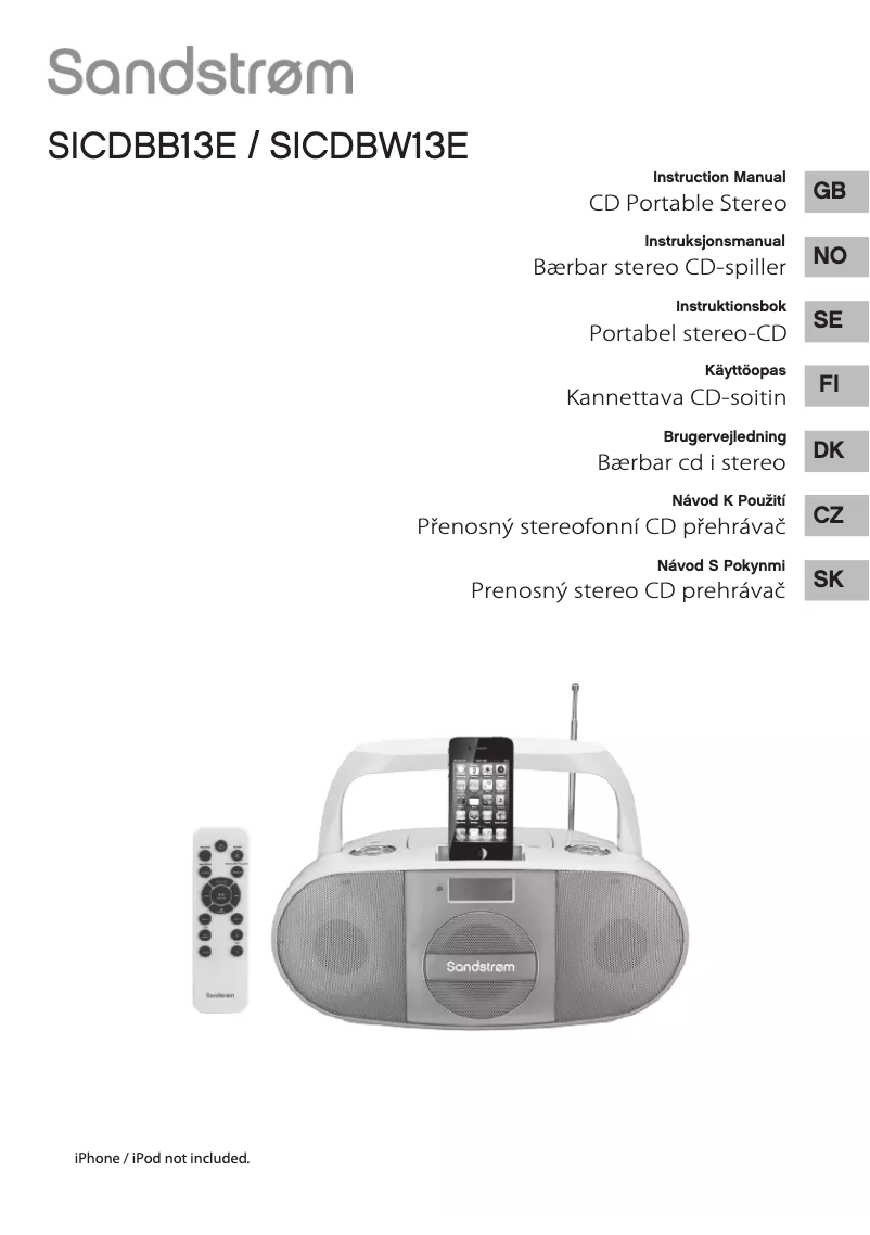 Page 1 de la notice Manuel utilisateur Sandstrøm SICDBW13E