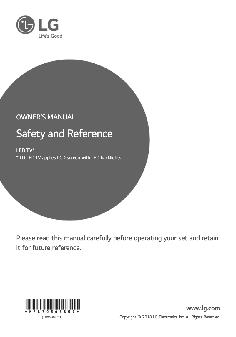 Página 1 del manual Manual de usuario LG 49LK5100PLB