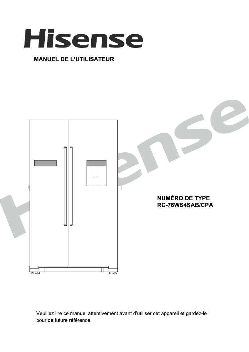Image de la première page du manuel de l'appareil RS723N4WB1