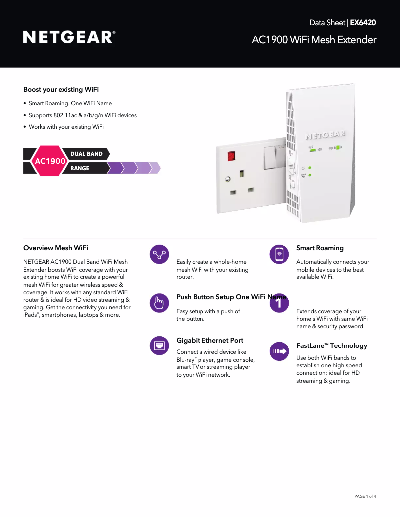 Image de la première page du manuel de l'appareil EX6420