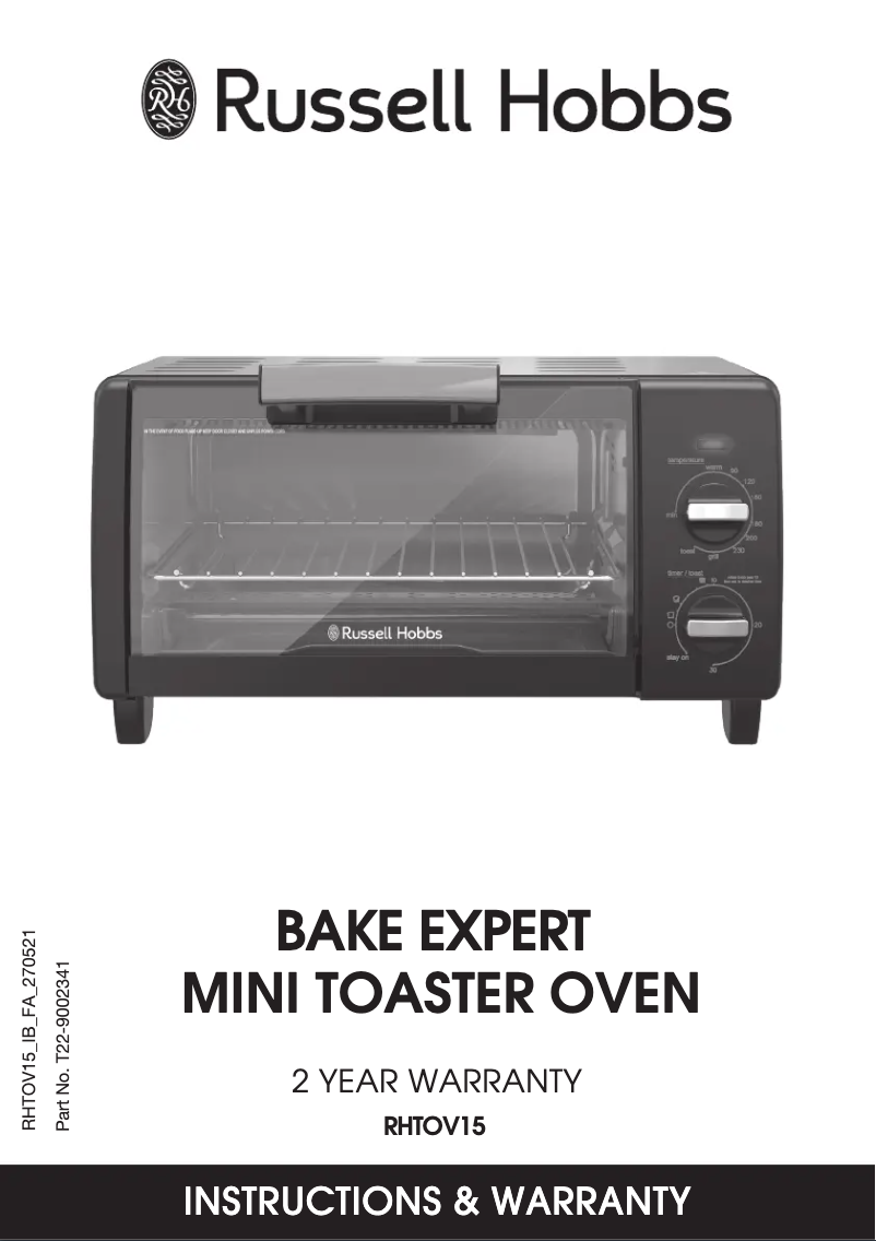 Image de la première page du manuel de l'appareil RHTOV15