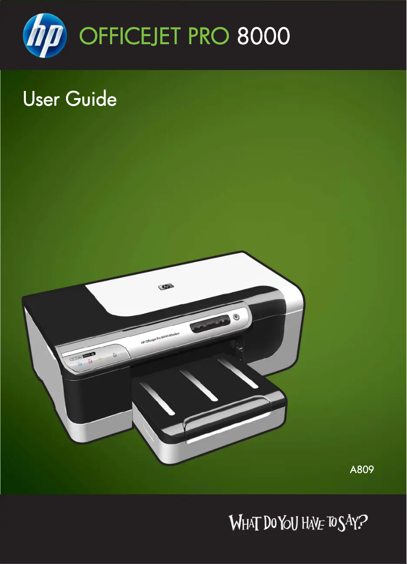 Page 1 de la notice Manuel utilisateur HP Officejet Pro A809A