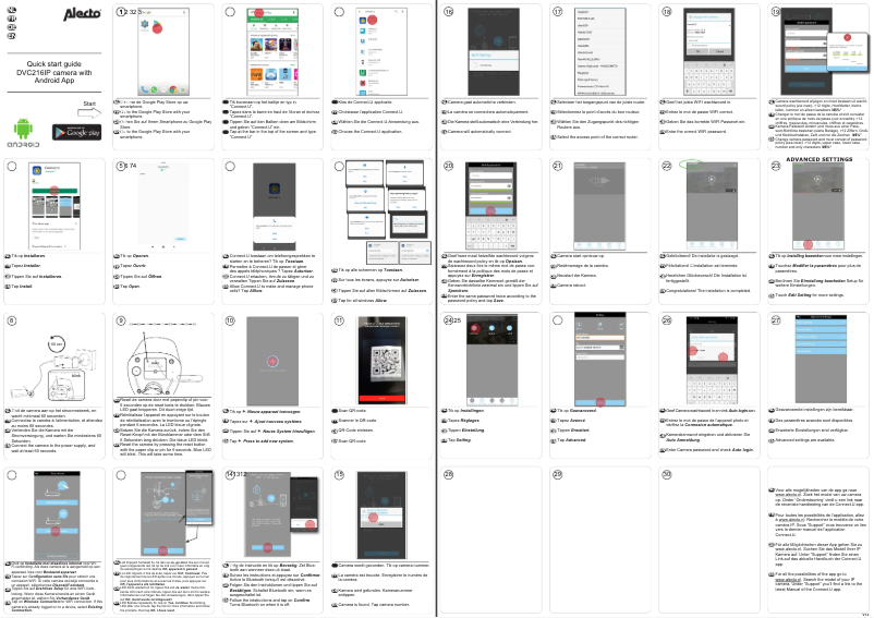 Page n°1 - Guide de démarrage rapide Alecto DVC-216IP